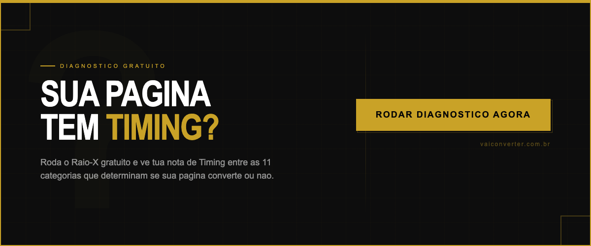 Sua página tem timing? Roda o Raio-X gratuito
