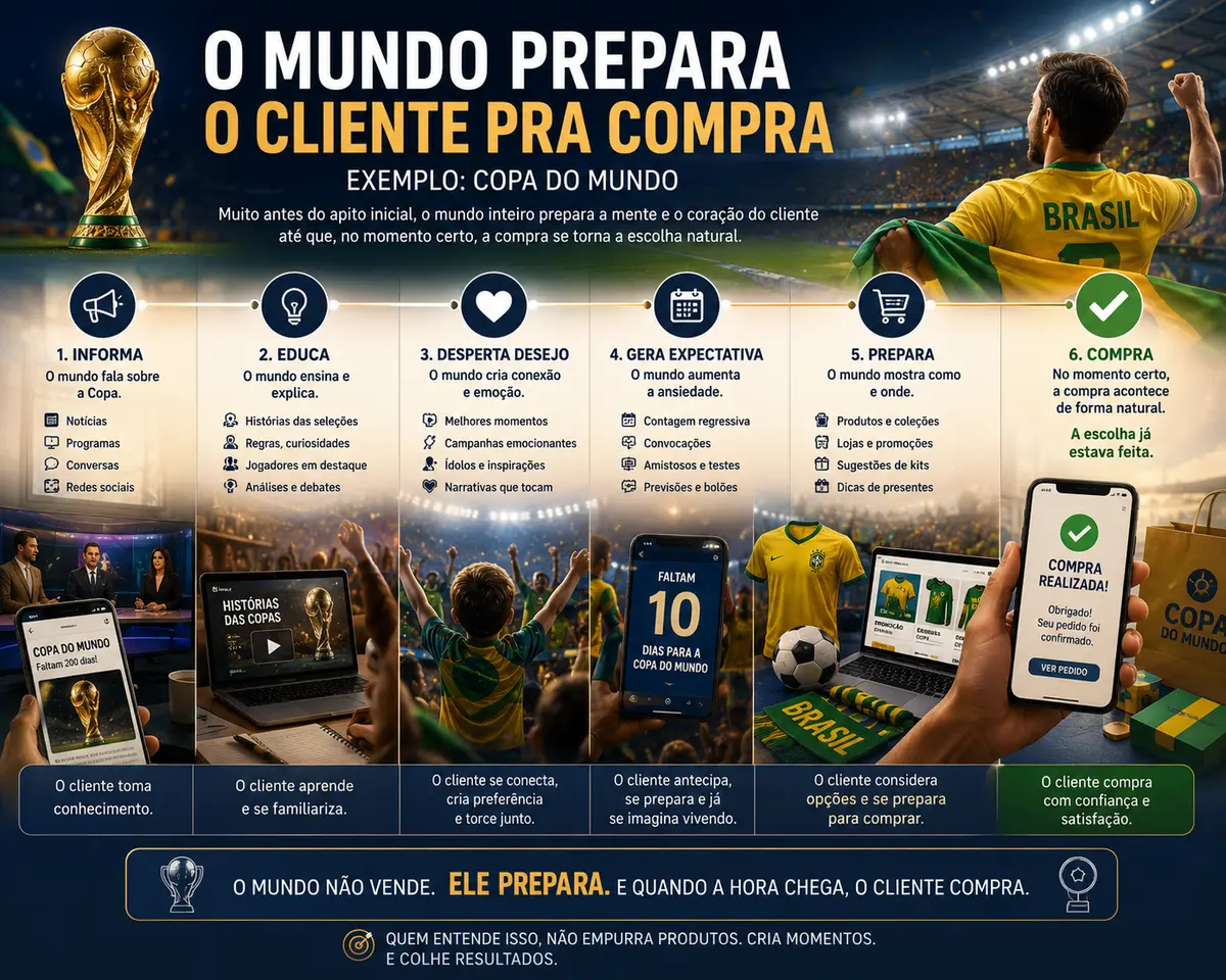 O mundo prepara o cliente pra compra antes de voce vender