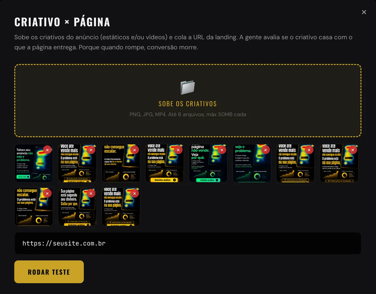 Vai Converter e os Criativos Prontos para Subir